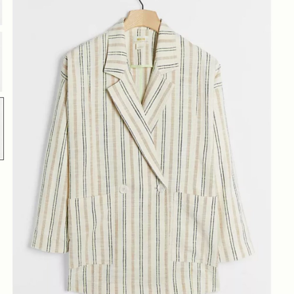 Maeve Thea Striped Blazer size M NWT